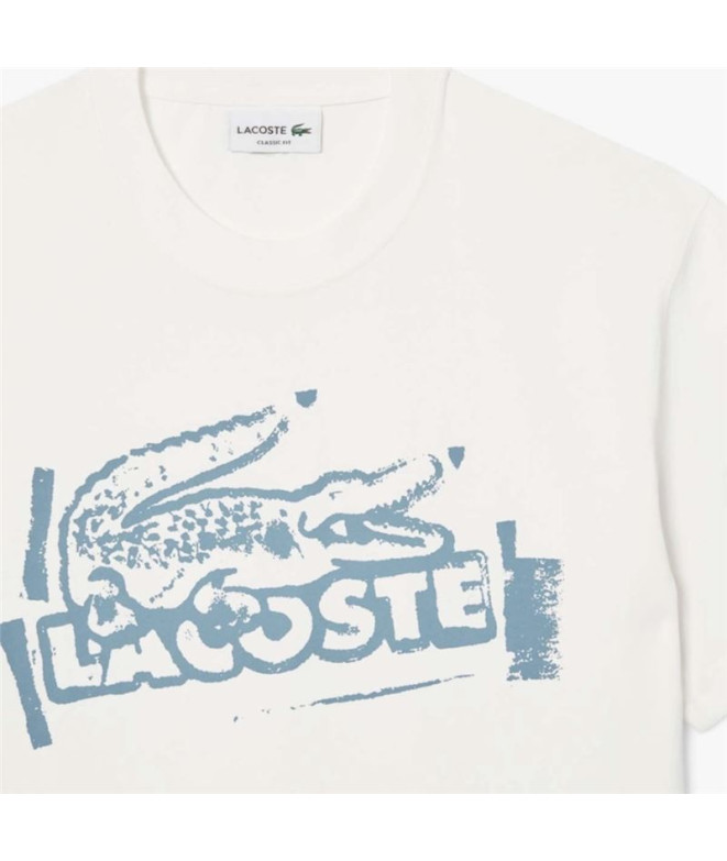 T-shirt Lacoste Tee-Shirt Homme Blanc Cassé