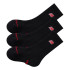 Chaussettes New Balance Enfants Patch Logo Crew 3 Pack Noir