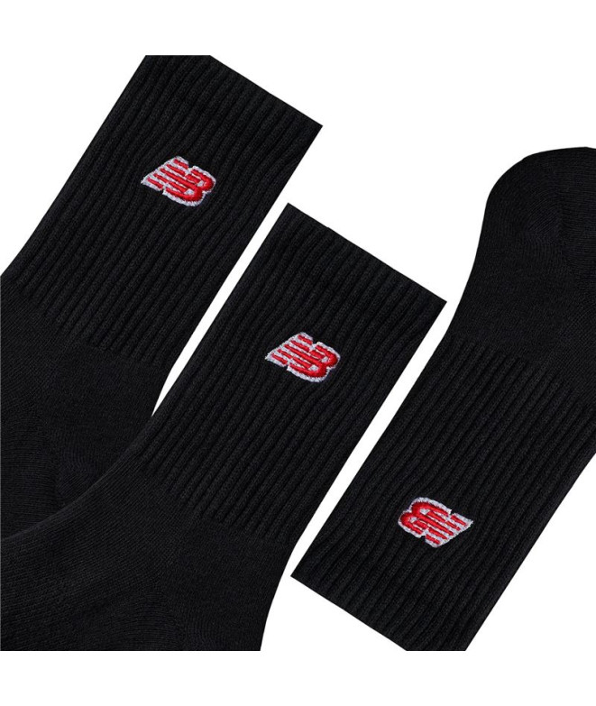 Meias New Balance Kids Patch Logo Crew 3 Pack...