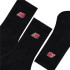 Meias New Balance Kids Patch Logo Crew 3 Pack Preto