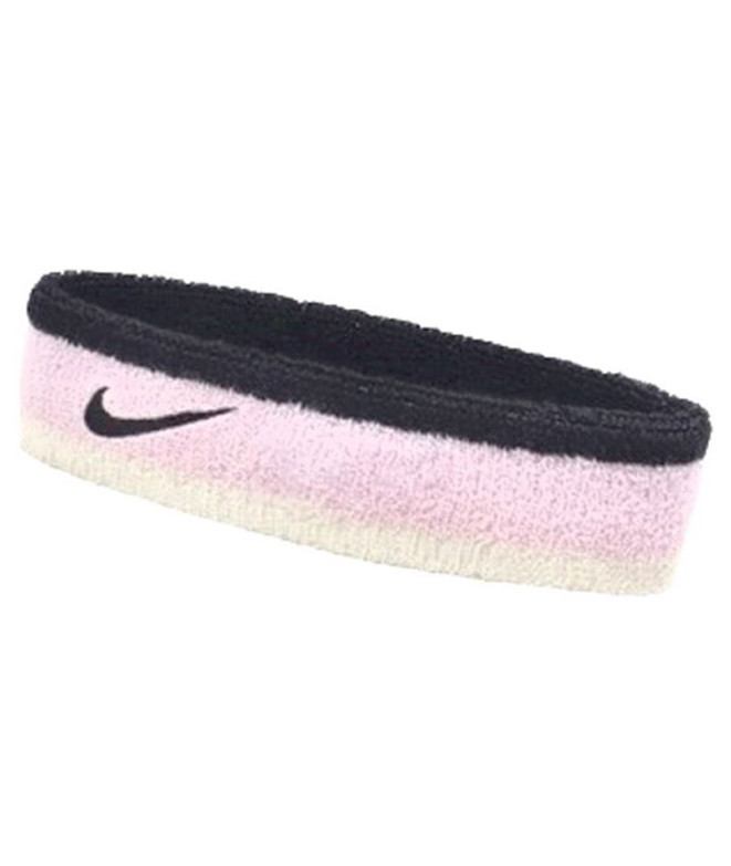 Cinta de Pelo de Fitness Nike Swoosh Headband Rosa Blanco