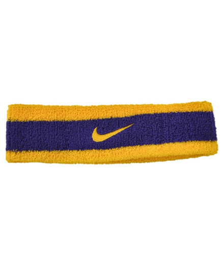 Fita de cabelo de Fitness Nike Swoosh Headband Ouro Roxo