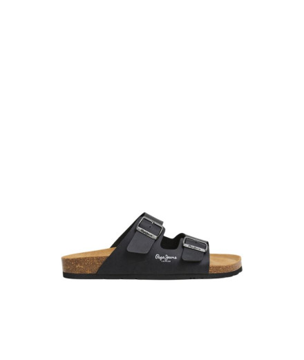 Sandalias Pepe Jeans Bio Double Velour Hombre Negro