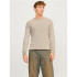 Sudadera Jack and Jones Jjeglobe Knit Neck Hombre Oatmeal