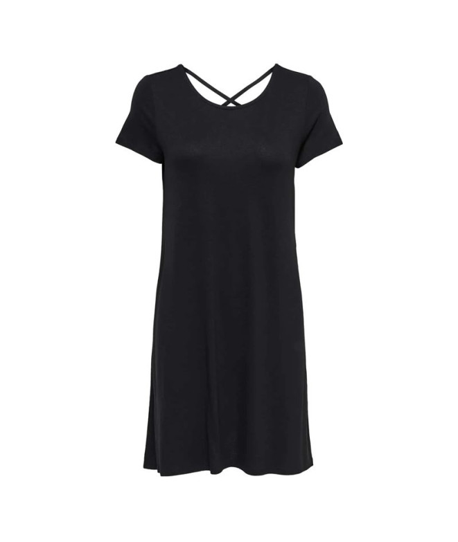 Vestido Only Onlbera Back Lace Up S/S Noos Pumice Stone Aop:Bla Mujer