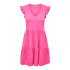 Vestido Only Onlmay Cap Sleev Fril Noos Shocking Pink Mujer