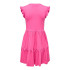 Vestido Only Onlmay Cap Sleev Fril Noos Shocking Pink Mujer