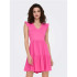 Vestido Only Onlmay Cap Sleev Fril Noos Shocking Pink Mujer
