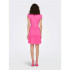 Vestido Only Onlmay Cap Sleev Fril Noos Shocking Pink Mujer