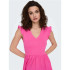 Vestido Only Onlmay Cap Sleev Fril Noos Shocking Pink Mujer