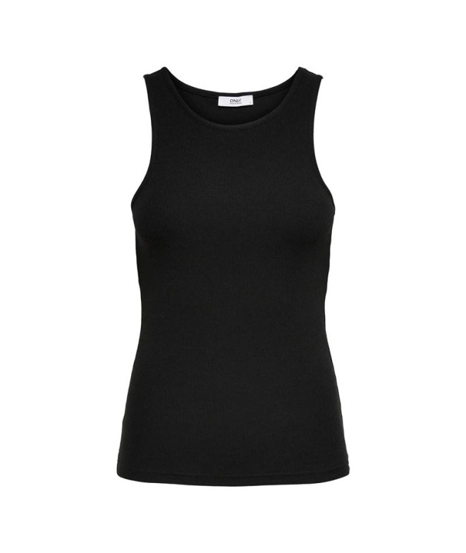 Camiseta Only Onlkenya Life Rib Tank Noos Black Mujer