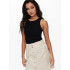 Camiseta Only Onlkenya Life Rib Tank Noos Black Mujer