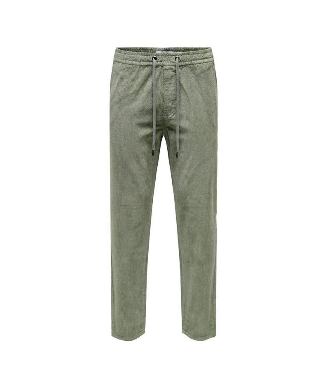 Pantalones Only & Sons Onslinus Tap Corduroy 0185 Noos Castor Gray Hombre