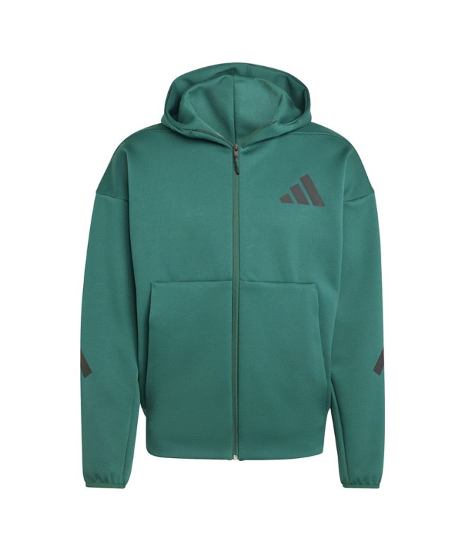Chaqueta adidas Z.N.E. Full Zip Hombre Verde Oscuro
