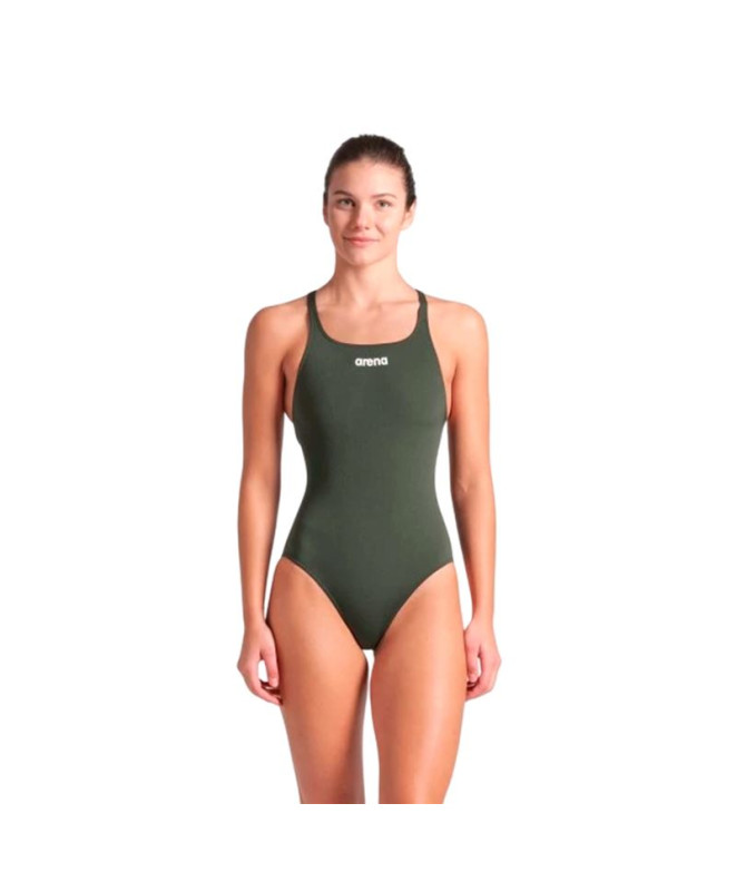 Bañador de Natación Arena Team Swimsuit Swim Mujer Verde