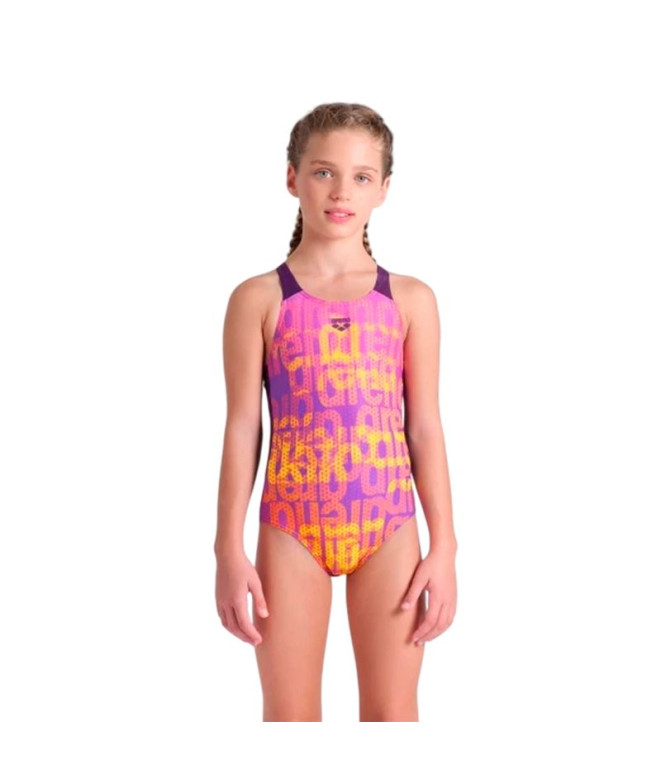 Bañador de Natación Arena Multi Colours Niño Lila Multi