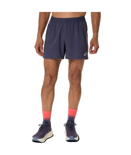 Calça Curto de Running ASICS Road 5In Short Homem Azul... Calça Curto de Running ASICS Road 5In Short Homem Azul...