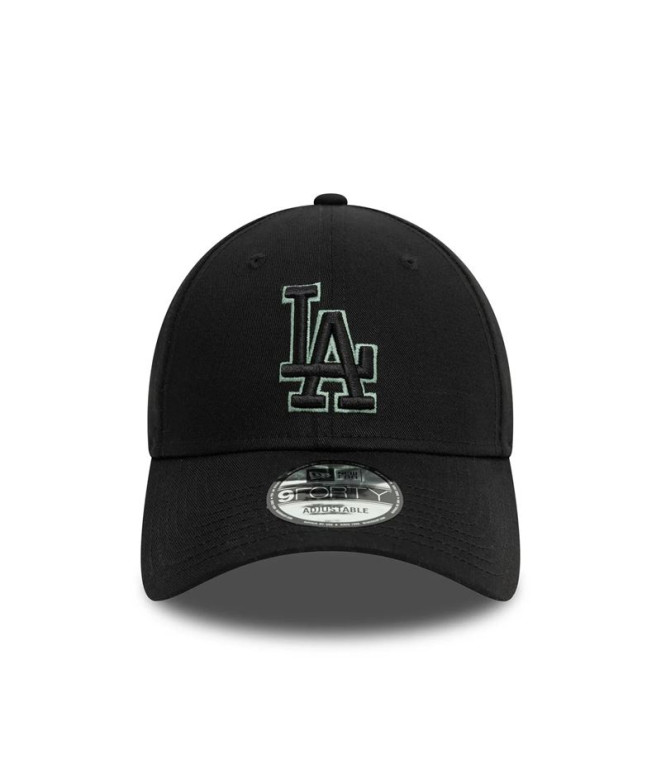 Gorra New Era LA Dodgers Team Outline 9FORTY Negro