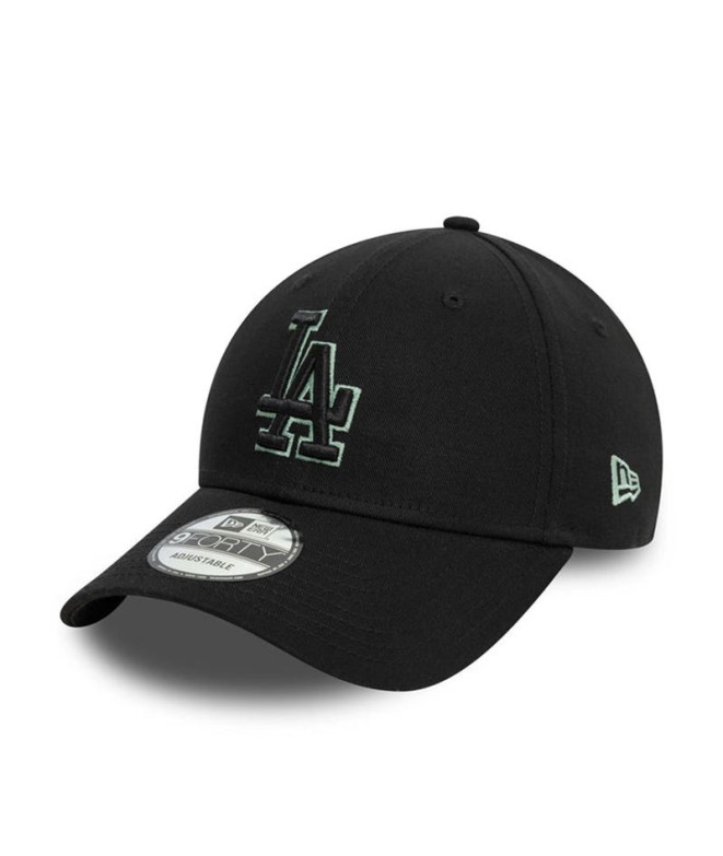 Gorra New Era LA Dodgers Team Outline 9FORTY Negro