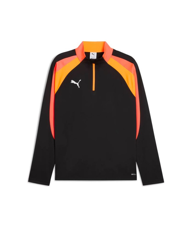 Camiseta de Fútbol Puma Individualliga 1/4 Z Hombre Negro Heat Fire