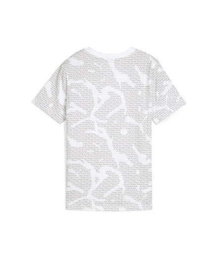 Camiseta Puma Essentials Logo Lab Aop Menino Branco 2
