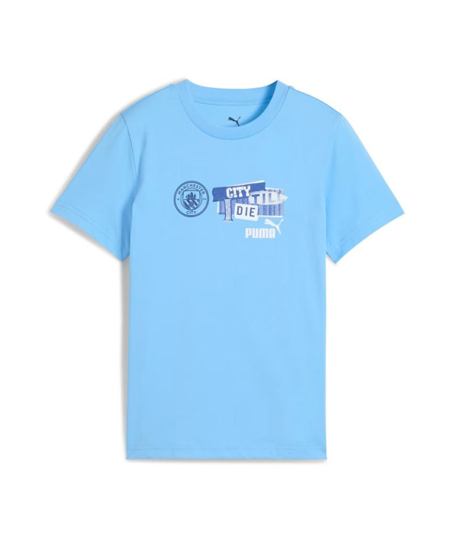 Camiseta de Fútbol Puma Mcfc Ftblnrgy Team Infantil Light Azul