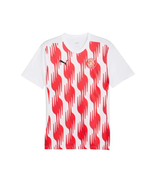 Camiseta de Fútbol Puma Gfc Prematch Ss White-Red Hombre