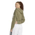Sudadera Adidas 3Bandas French Terry Qz Hd Mujer Verde Oscuro/Blanco