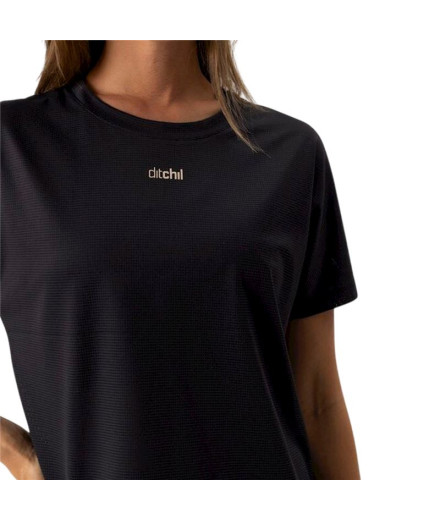 Camiseta de Fitness Ditchill T-Shirt Aria Mujer Negro