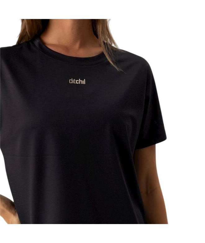 Camiseta de Fitness Ditchill T-Shirt Aria Mujer Negro