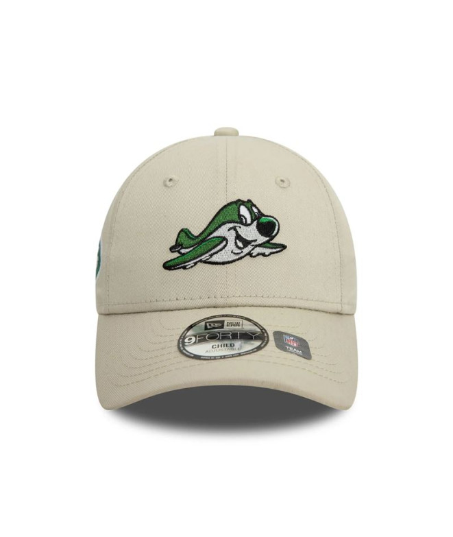 Gorra New Era New York Jets NFL Mascot 9FORTY Niño Crema