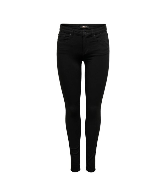 Pantalón Only Onlblush Mid Sk 4Everblk Dnm Soo796 Noos Mujer Negro Denim