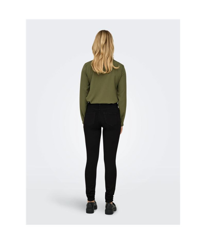 Pantalón Only Onlblush Mid Sk 4Everblk Dnm...