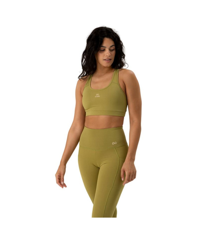 Sujetador Deportivo de Fitness Ditchill Sport Fire Mujer Oliva