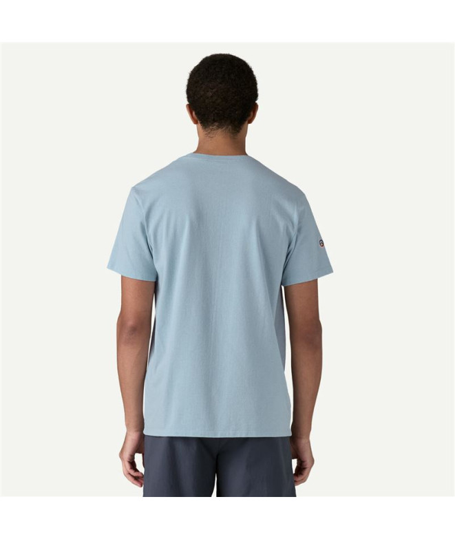 Camiseta Patagonia Fitz Roy Icon Homem azul