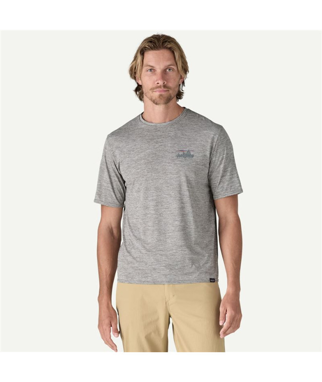 Camiseta de Montaña Patagonia Cool Daily Graphic Hombre Gris Pluma