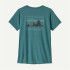 Camiseta de Montanha Patagonia Cool Daily Graphic Mulher Azul humedal teñido