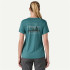 Camiseta de Montanha Patagonia Cool Daily Graphic Mulher Azul humedal teñido
