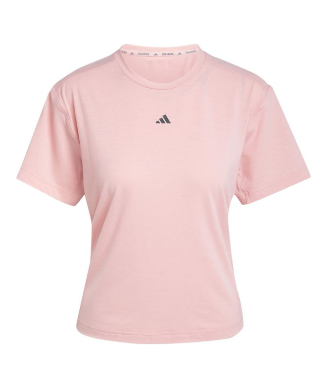 Camiseta de Fitness adidas Power Back Cutout 3 Bandas Mulher Rosa