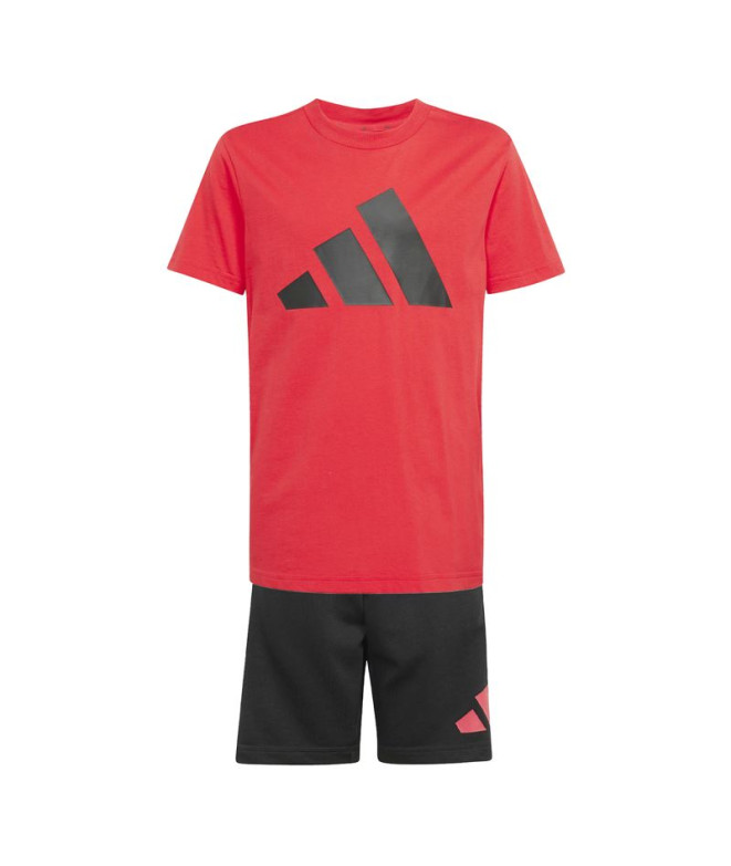 Conjunto adidas Bl T-Set Infantil Rubpur/Negro