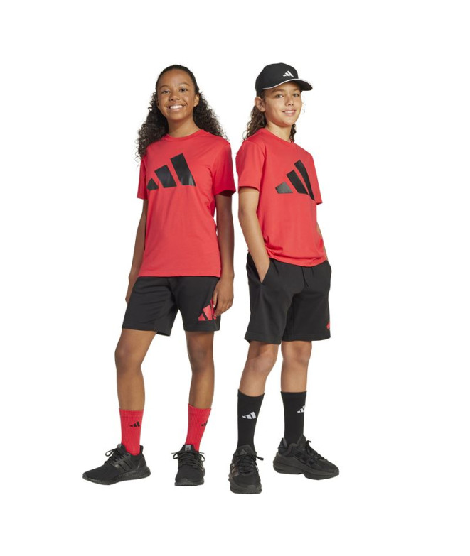 Conjunto adidas Bl T-Set Infantil Rubpur/Negro