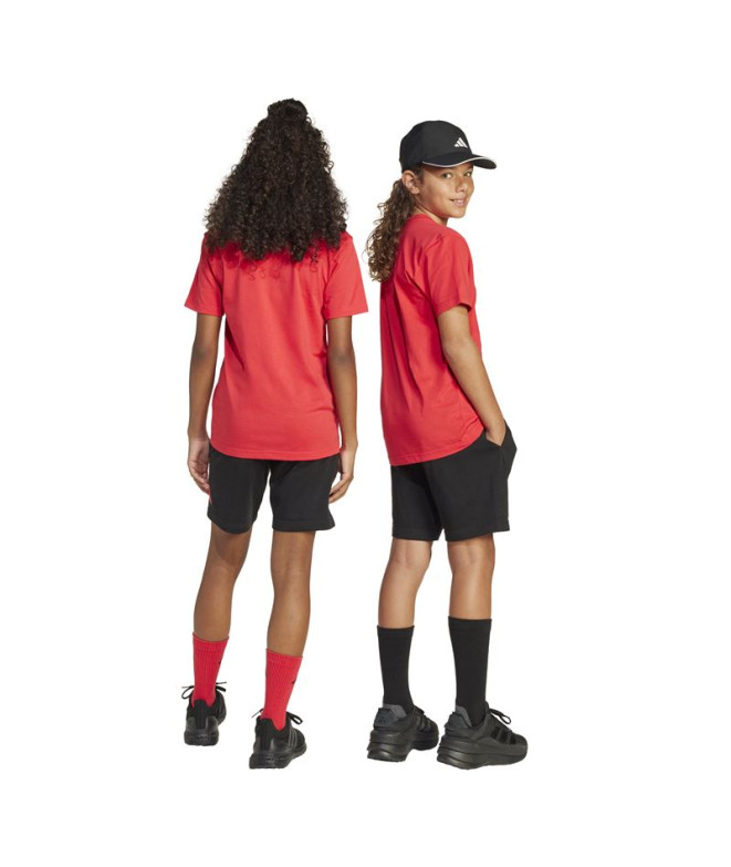 Conjunto adidas Bl T-Set Infantil Rubpur/Negro