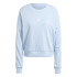 Moletom adidas 3 Bandas French Terry  Mulher Azul/Branco