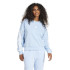 Moletom adidas 3 Bandas French Terry  Mulher Azul/Branco