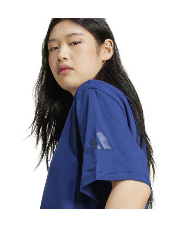 T-shirt adidas Sl+ Sj Boyf Femme Bleu Foncé