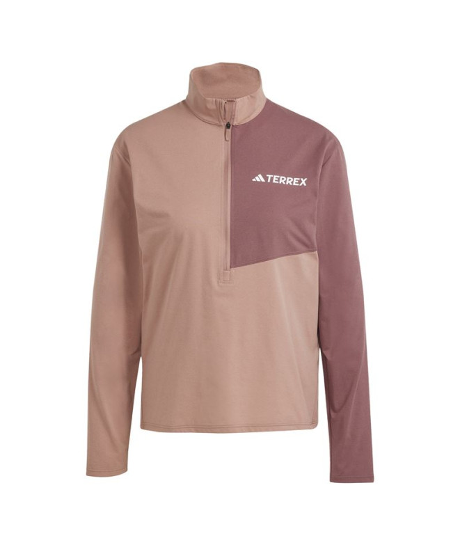 Camiseta de Montanha adidas Mt Halfz Ls Mulher Rosa