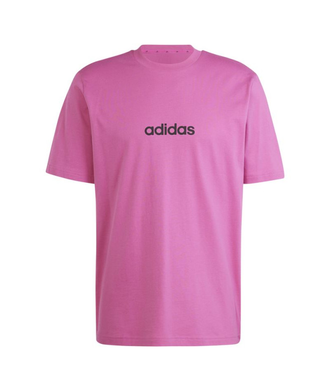 Camiseta adidas Lin Sj Hombre Fuscsia/Negro