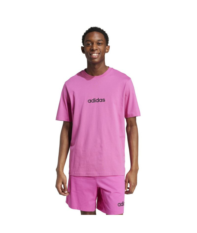 Camiseta adidas Lin Sj Hombre Fuscsia/Negro