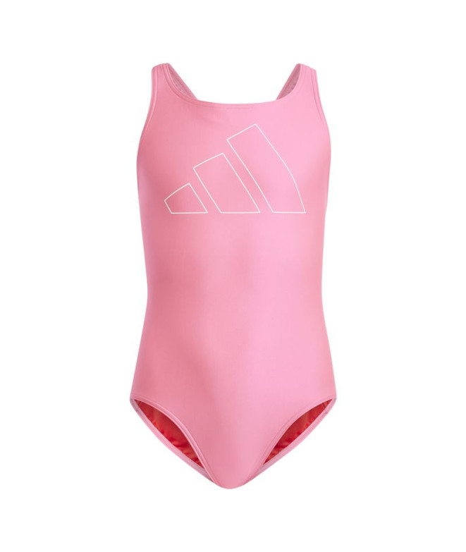 Bañador de Natación adidas Big Bars Suit G Niña Rosa
