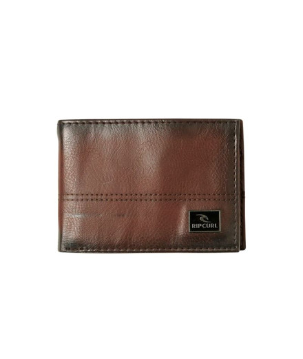 Carteira Rip Curl Corpawatu Icon Pu Slim Homem Preto/Tan